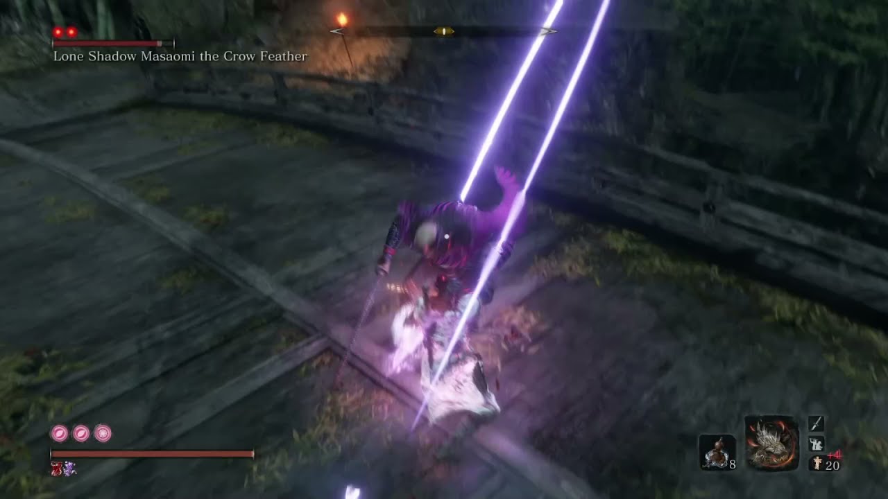 Sekiro - Lone Shadow Masaomi  The Crow Feather Boss Fight | LMTSR Mod