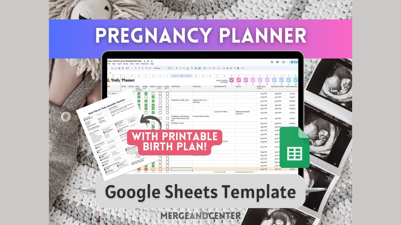 Pregnancy Planner 🧸 | Google Sheets Template | Tutorial Video