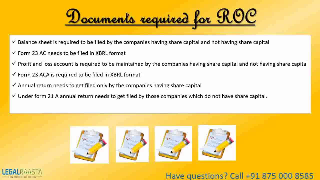 File ROC Compliance | Procedure, Benefits and Documents Required for ROC Compliances
