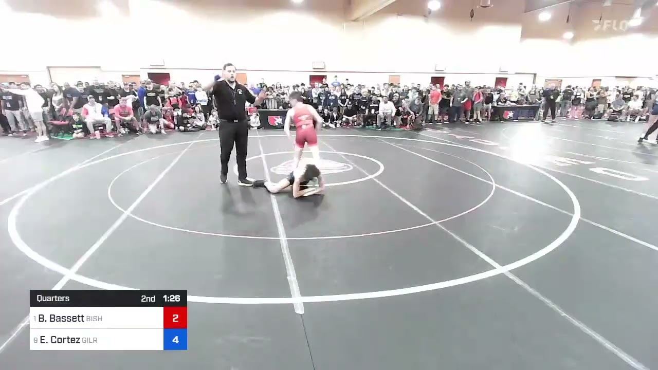 55 Kg Quarters - Bo Bassett, Bishop McCort High School Wrestling Vs Elijah Cortez, Gilroy High Sch