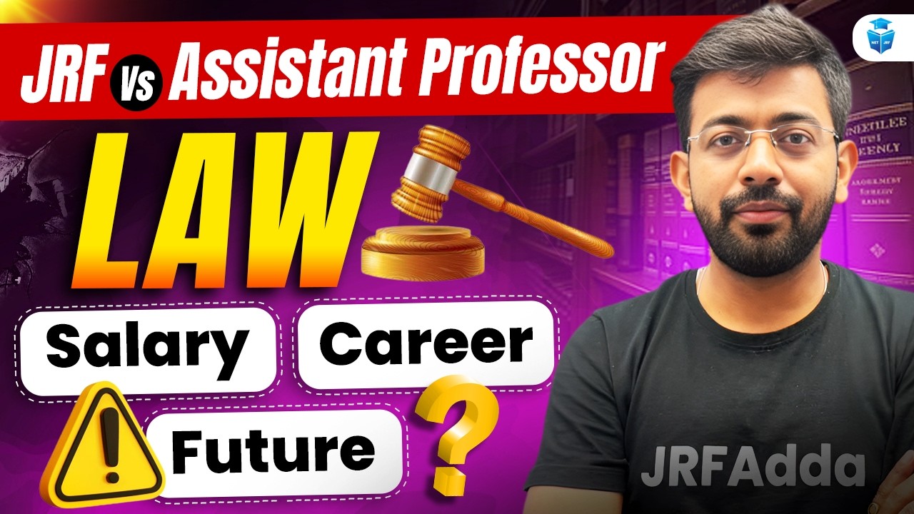 JRF Vs Assistant Professor in LAW | LAW Career Options Salary | Complete Details