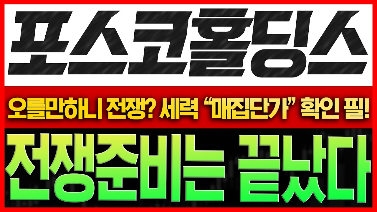 [포스코홀딩스 주가전망] 오른 것도 없는데 전쟁까지 나면 어떻게 하냐? 세력 매집평균단가인 