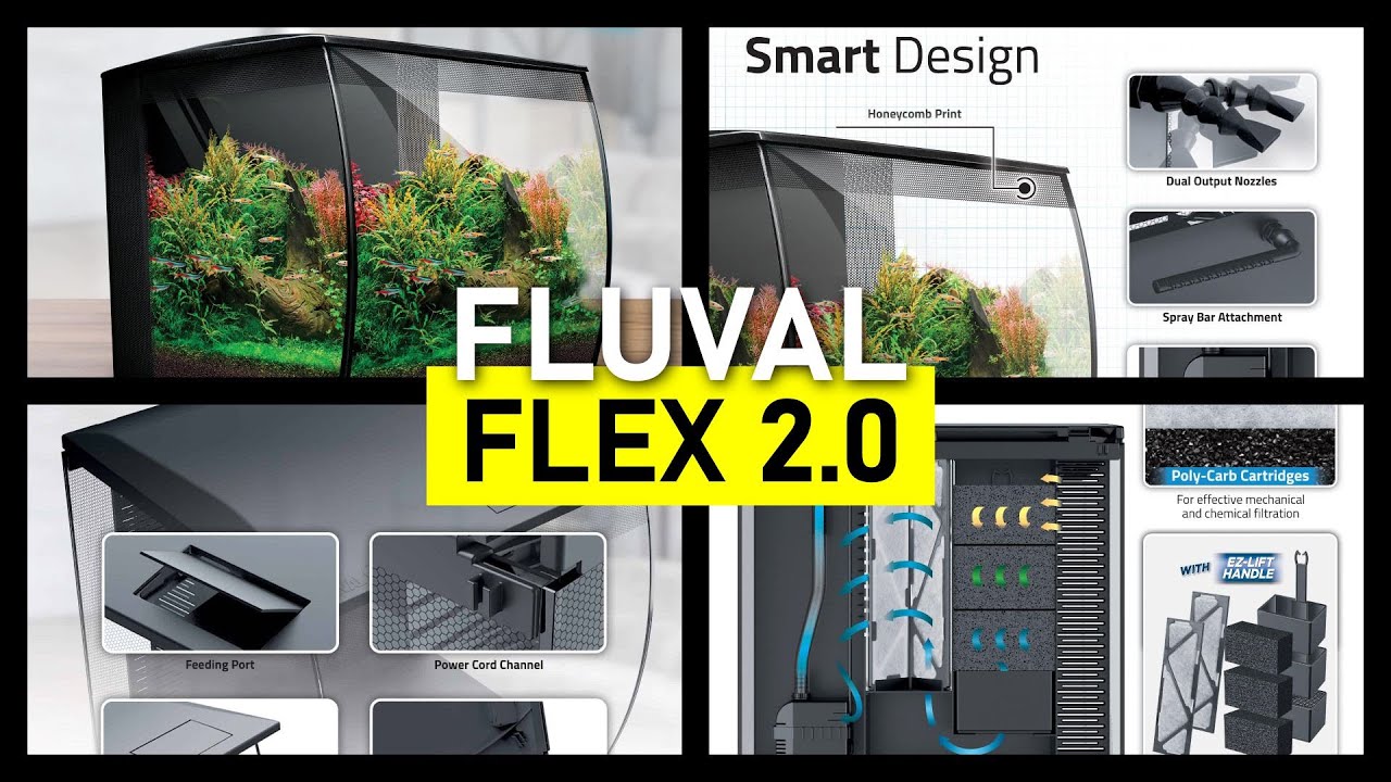 Fluval Flex 2.0- Zestawy Akwariowe 34 i 57L