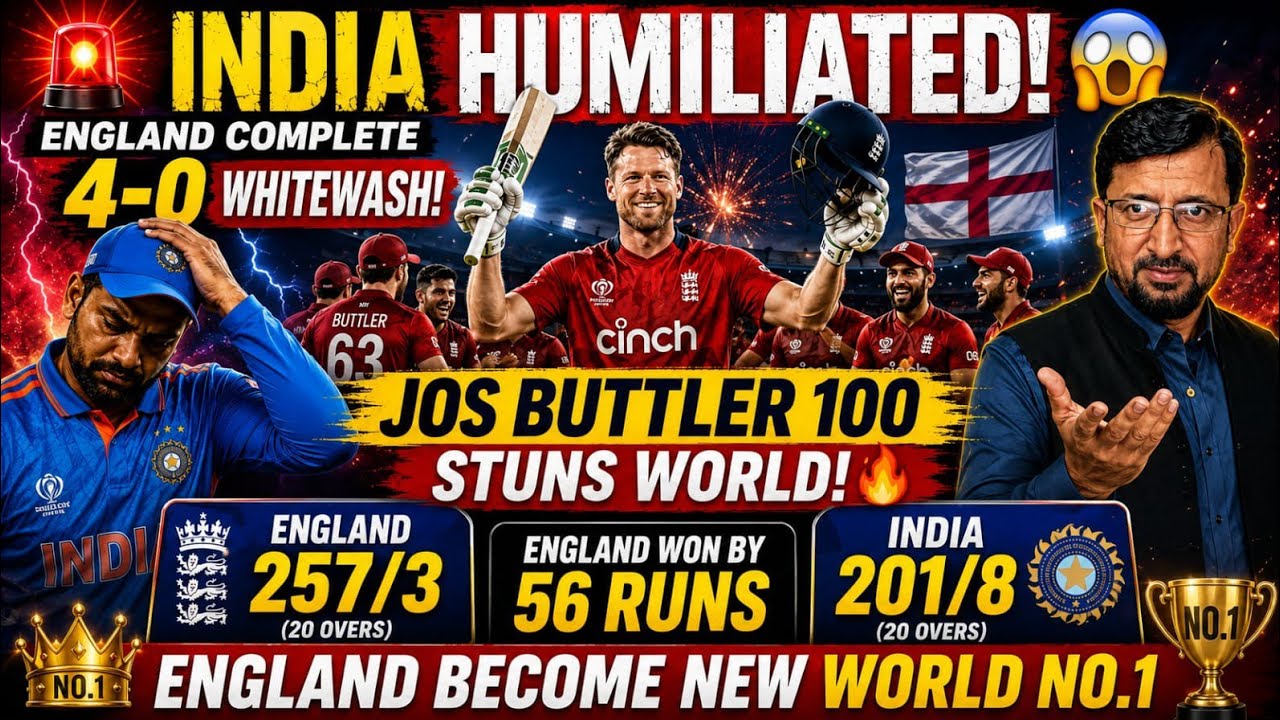 🚨 India HUMILIATED! 😱 England Complete 4-0 Whitewash | Jos Buttler 100 Stuns World! #teamindia 