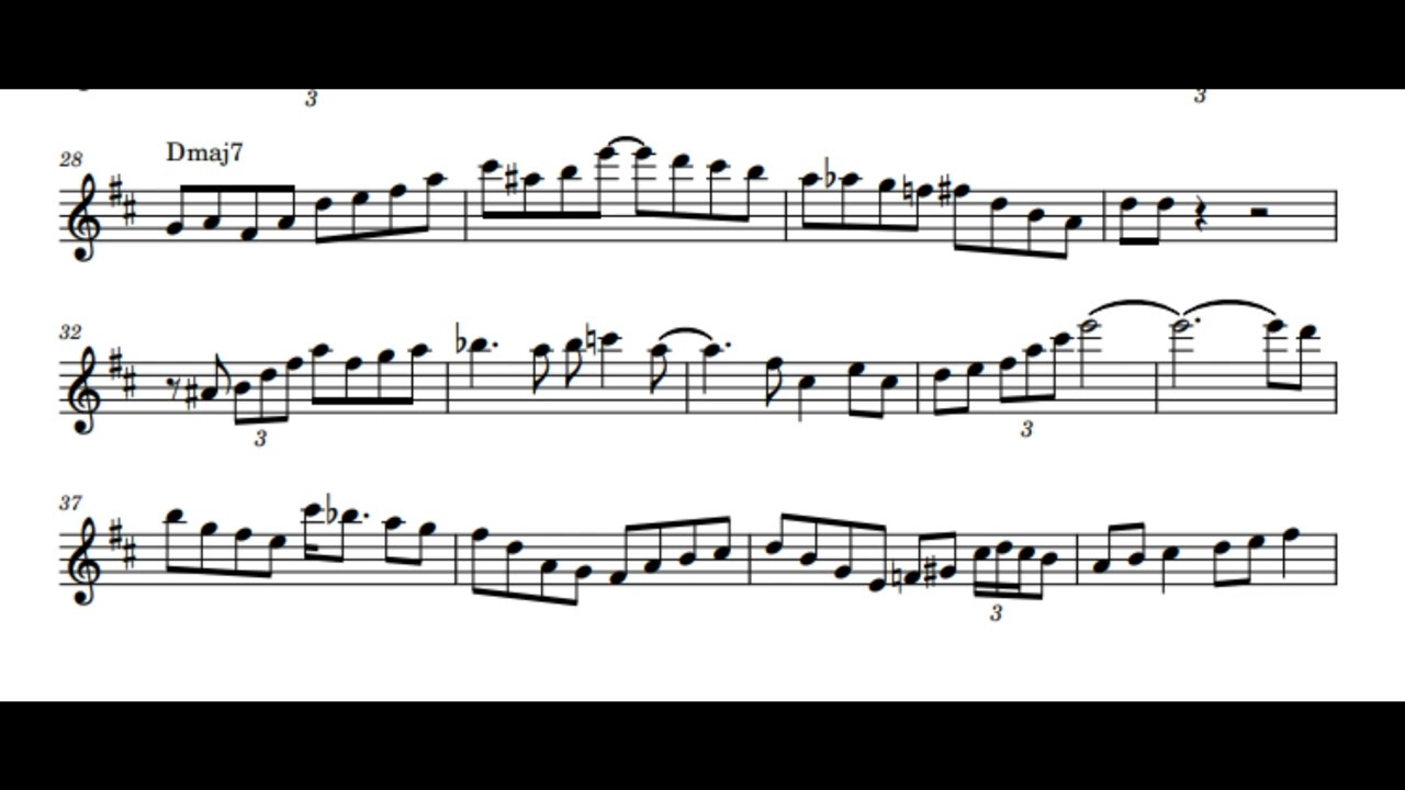 I Remember You - George Robert - Solo Transcription (Eb) Alto Sax