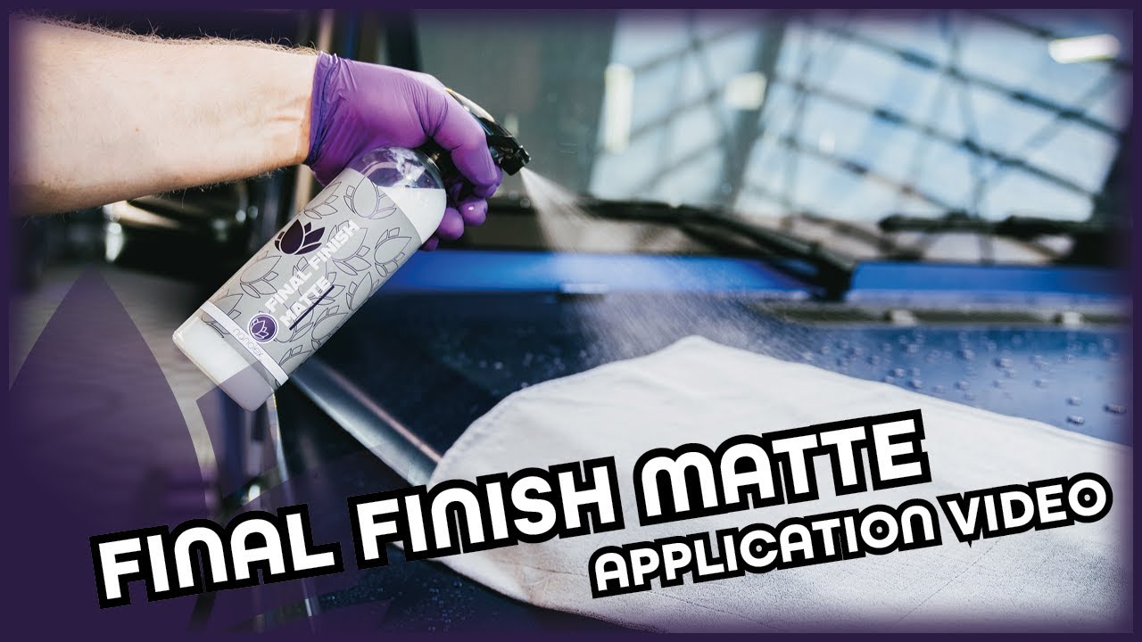 How to use Nanolex Final Finish Matte Quick Detailer for matte paint, wraps & PPF