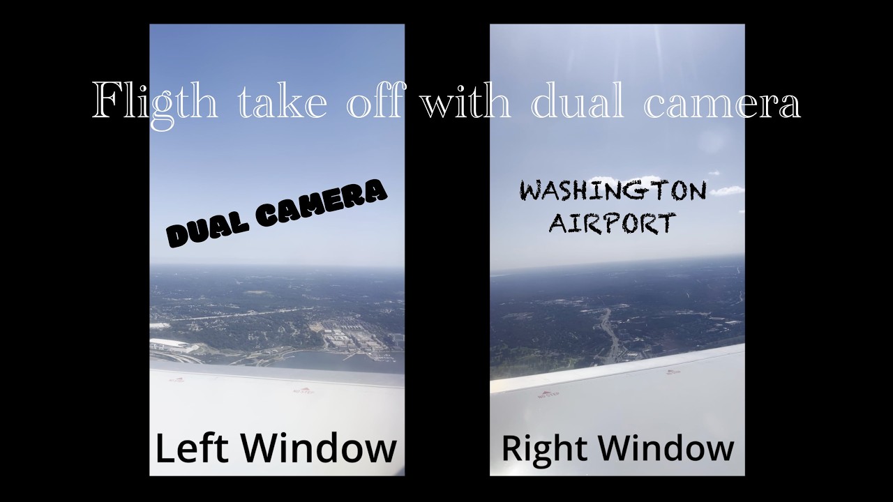 FLIGHT TAKE OFF WITH DUAL CAMERA  #america #washington #americanairlines #flight #travel 