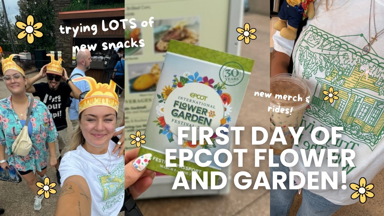 EPCOT FLOWER AND GARDEN FESTIVAL 2025 VLOG🌷 Trying LOTS of new food, new merch, & more!