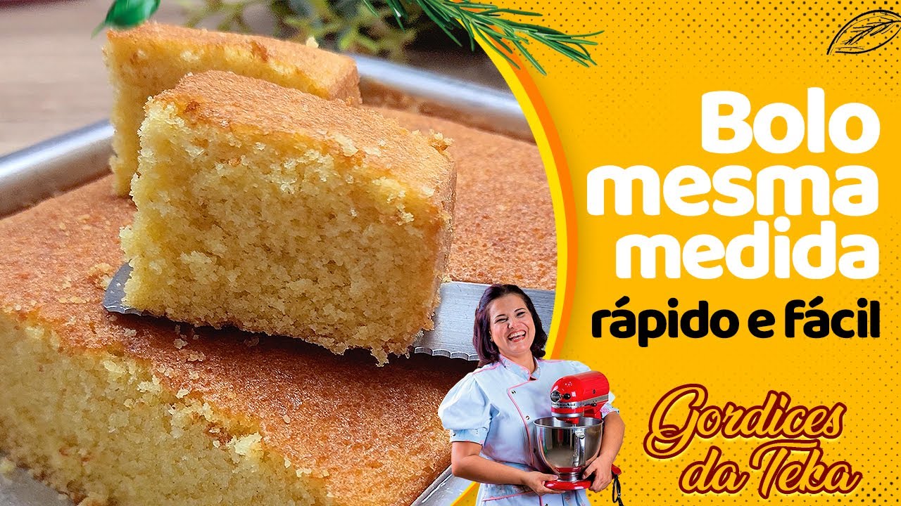 O MELHOR BOLO PARA A HORA DO CAFÉ! BOLO MESMA MEDIDA DE LARANJA