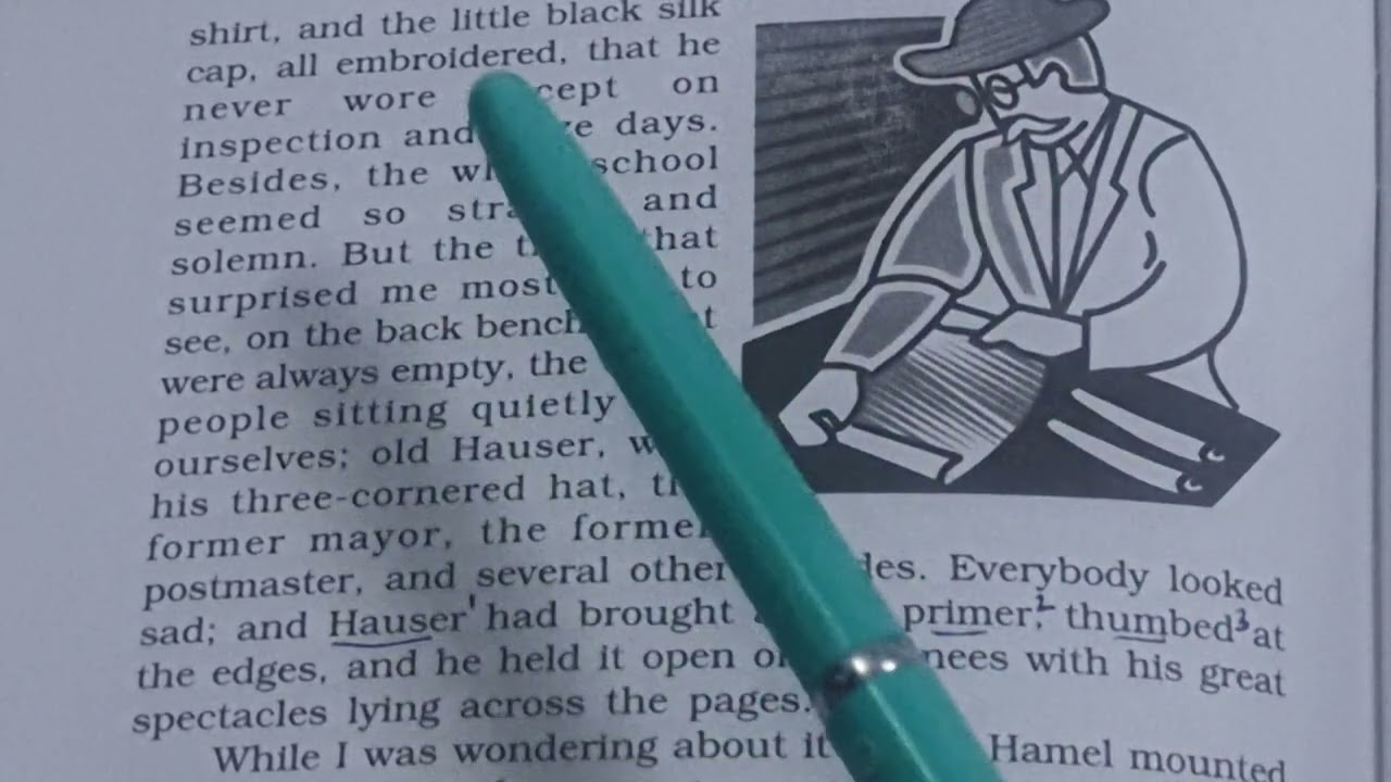 'The Last Lesson' by Alphonse Daudet, fully explained line by line in Hindi with question-answer