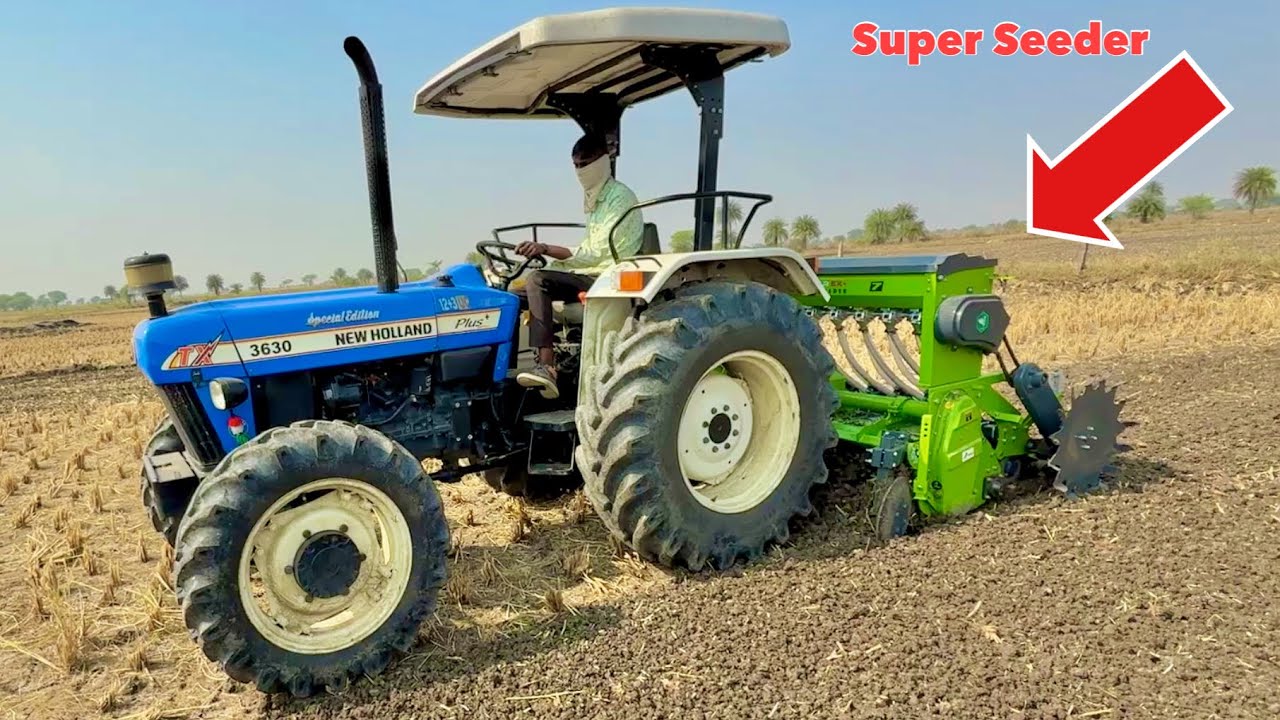 Part-2 | Super Seeder से गेहूं की बुआई New Holland 3630 with 7 feet Jagatjit Super seeder John Deere