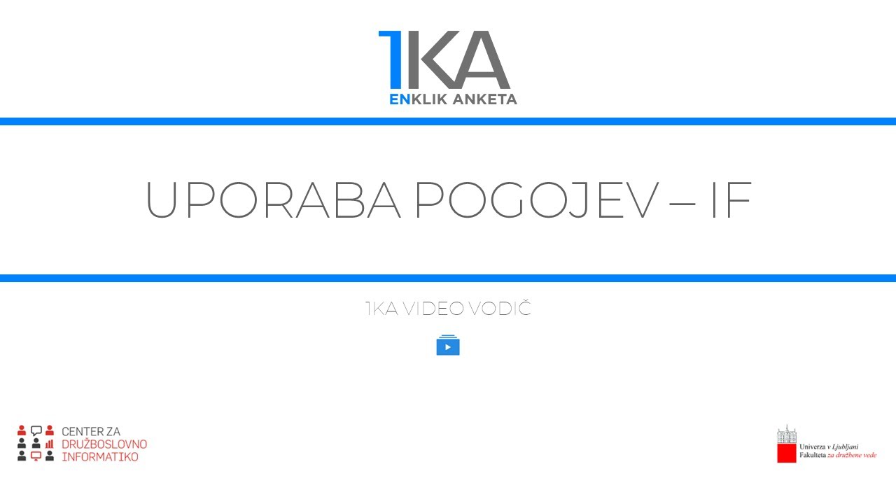 Uporaba pogojev – IF