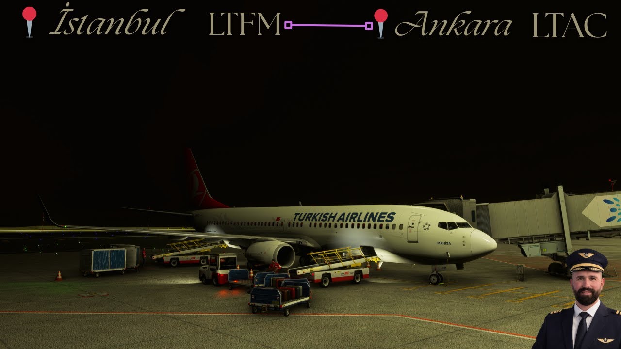 MSFS2020 BOEİNG738 LTFM-İSTANBUL/LTAC-ANKARA / vAMSYS /PİST OLMAYAN YERE İNDİK ;) #msfs2020 #flight