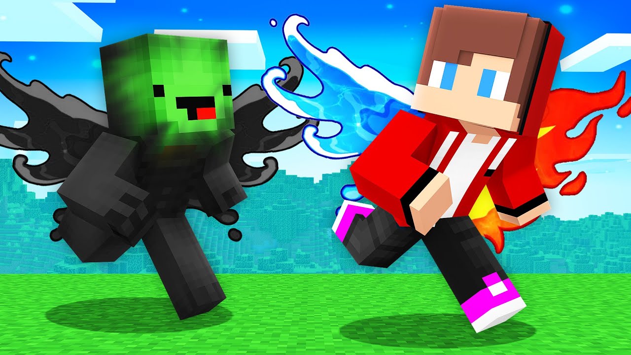 ELEMENTAL GODDESS Speedrunner vs DARK GODDESS Hunter : JJ vs Mikey in Minecraft Maizen!