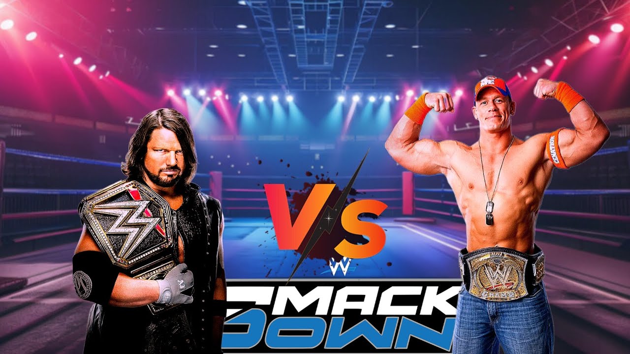 WWE world champion Aj Style Vs John Sinha SmackDown match final 