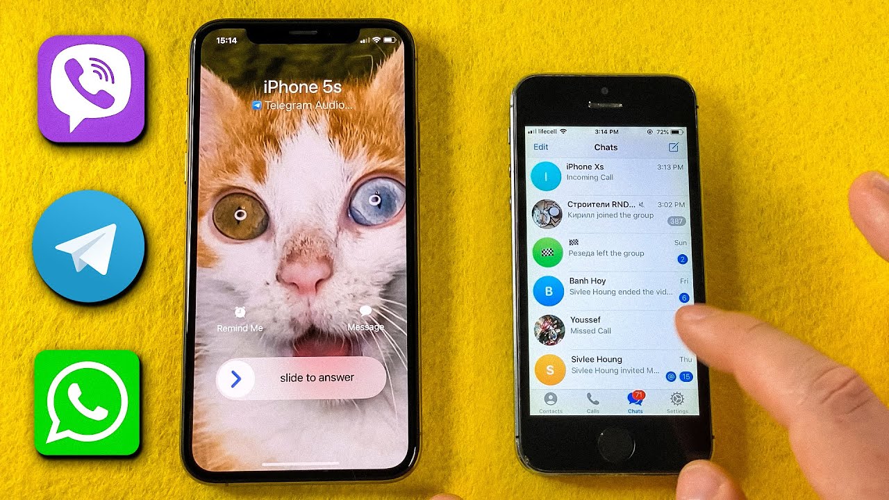 iPhone Xs Vs iPhone 5s WhatsApp, Telegram, Viber Incomig & Outgoing Call