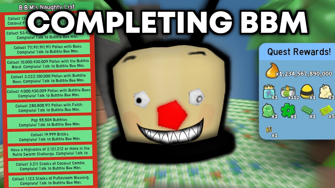 Я выполнил квест BBM, и это свело меня с ума (Bee Swarm Simulator)