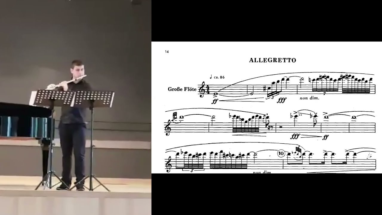 I.Yun (1917-1995) / Etude no.5, for flute solo (1974)