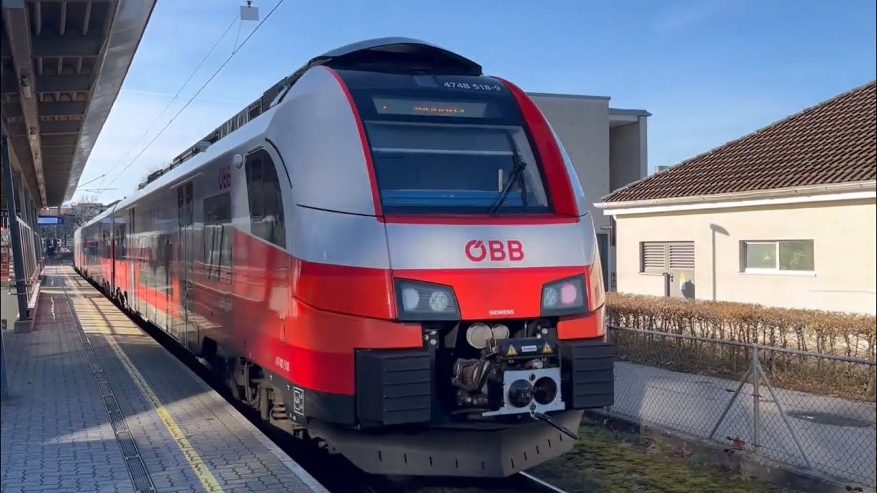 GREAT MOTOR SOUND! Riding a Siemens Desiro ML ÖBB Cityjet from Riedenburg to St. Margrethen
