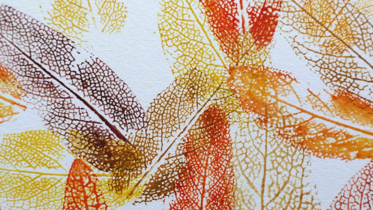 Creating Watercolour Monoprints using Sage Leaves