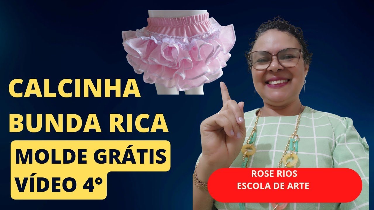 CALCINHA BUNDA RICA (PP P M G GG) * | CURSO DE MODA ÍNTIMA COMPLETO ONLINE - Hotmart