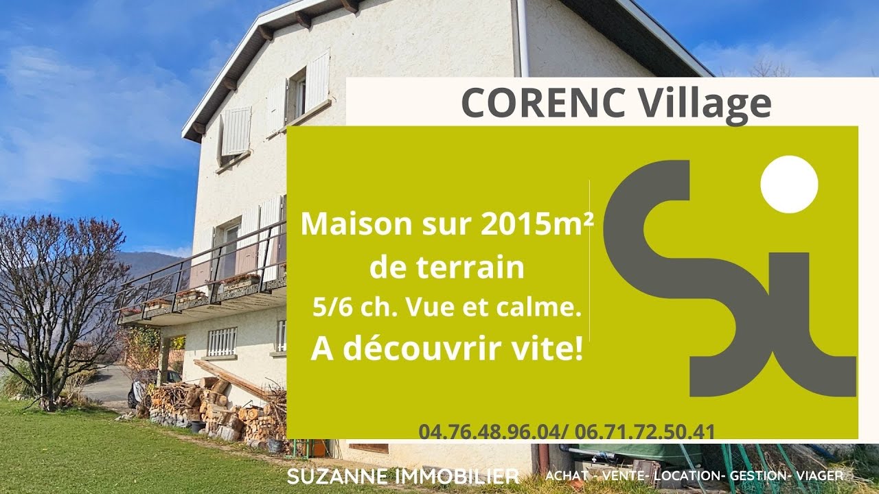 CORENC village, au calme & vue superbe maison 5/6 ch s/ 2015m²  terrain. Vidéo by Suzanne Immobilier