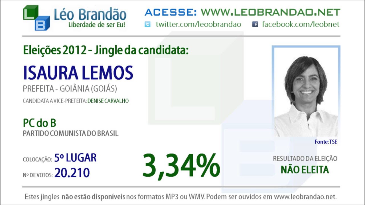 Jingles Eleições 2012 - Isaura Lemos - PC do B - leobrandao.net