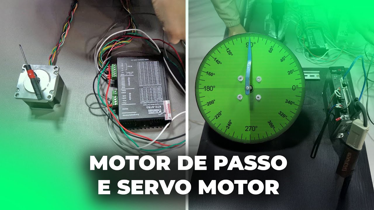 MOTOR DE PASSO e SERVO MOTOR - Os Dois em AÇÃO! Teste na Prática