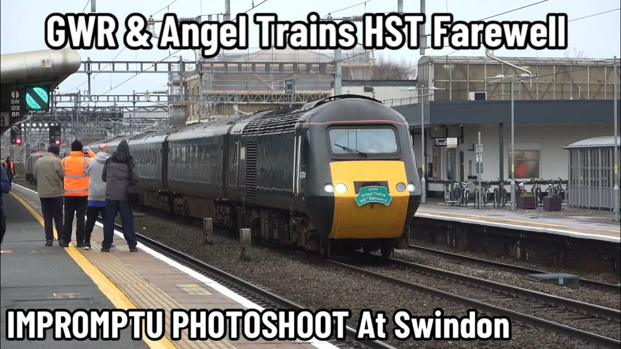 Trains at Swindon | GWR & Angel Trains HST Farewell pauses at Swindon for IMPROMPTU Photoshoot! | 