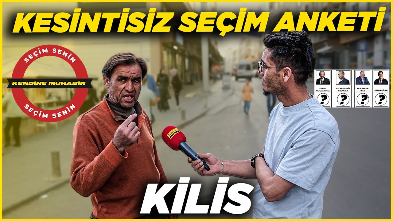 KİLİS KESİNTİSİZ, SAYAÇLI SEÇİM ANKETİ. küçük SURİYE | Kilis Sokak Röportajları