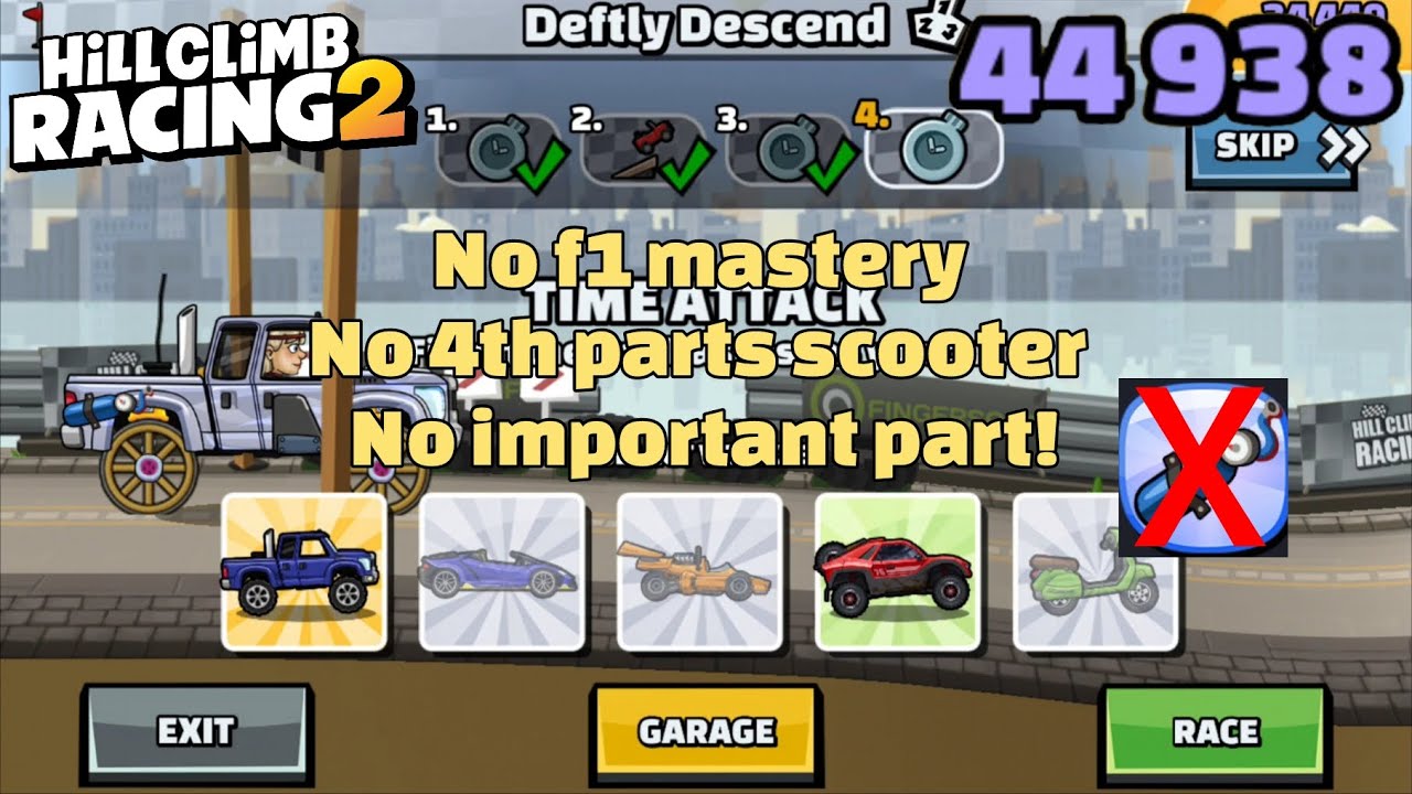 INSANE 44938 POINTS With a lot of Disadvantages!!! Deftly Descend Team Event - Hill Climb Racing 2