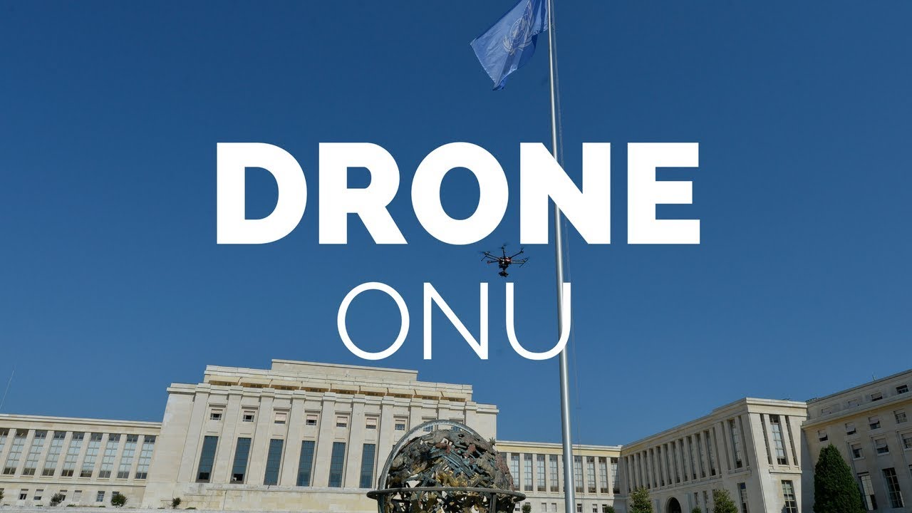 Palais des Nations Unies vue d'un drone (Intérieur-extérieur)