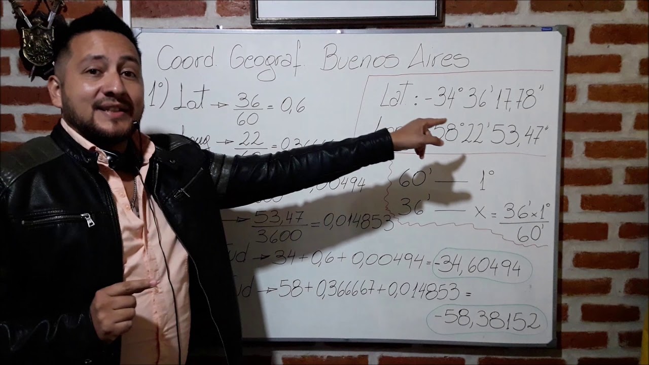 Cartograf&iacute;a / Sistema Sexagesimal a Sistema Decimal - Ejercicios Pr&aacute;cticos - Profesor Denis