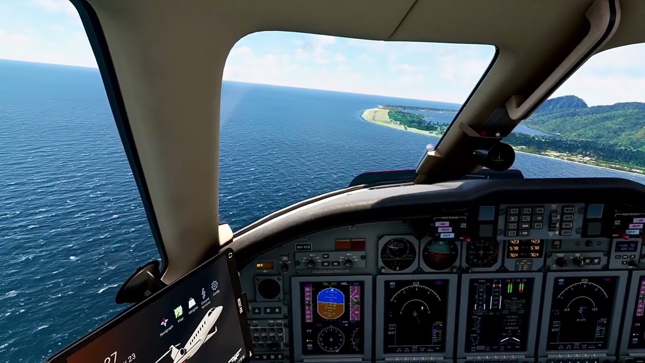 Cessna Citation X Gusty Crosswind landing Huahine–Fare Airport - French Polynesia #tropicalparadise 