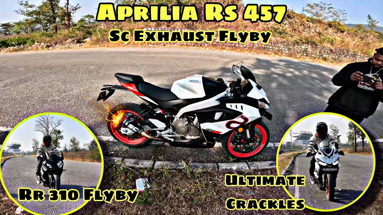 Aprilia Rs 457 with Sc Exhaust Flyby | Ultimate Crackles😍 | RR 310 Flyby Sound