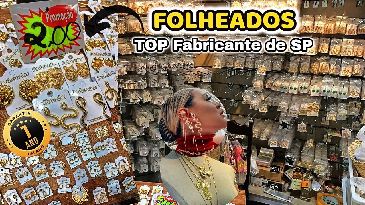 MUITO BARATO - FOLHEADOS Atacado DIRETO Da FÁBRICA Na 25 DE MARÇO SP, João e Maria Folheados ATACADO
