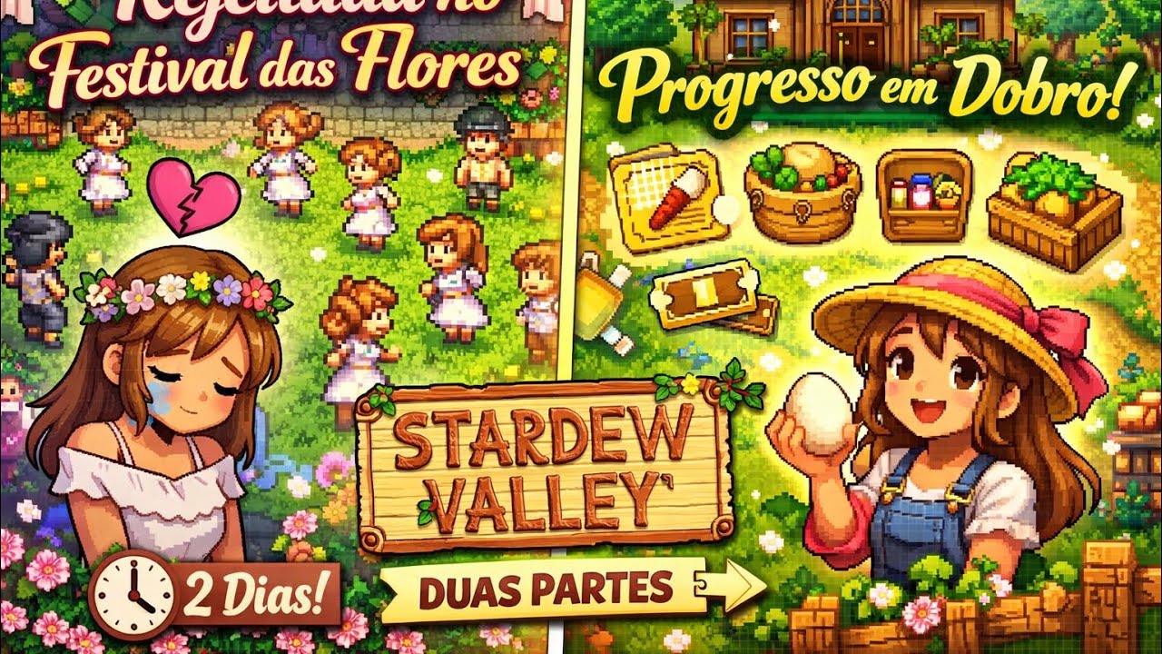 Festival das Humilhações💔🌸 (mas o progresso veio!) | Stardew Valley Ep.24 Canal da Kelly ✨🐈‍⬛