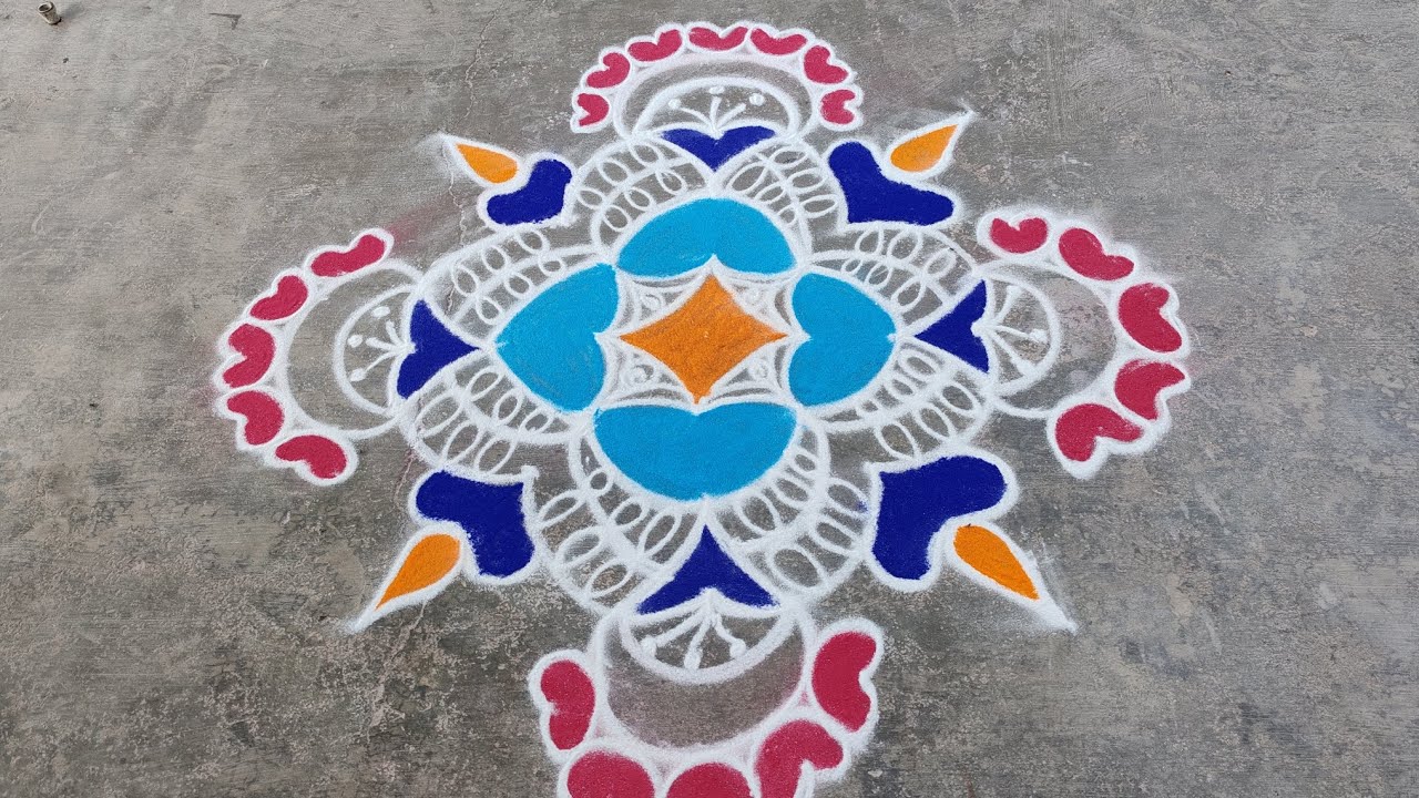  கோல்டன்மாலை ரங்கோலி🌸🌸🌸