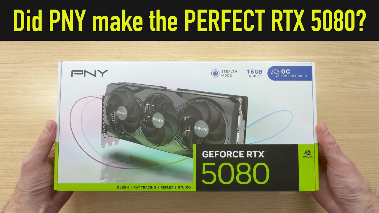 Шумная или тихая? Обзор видеокарты PNY RTX 5080 OC Triple Fan
