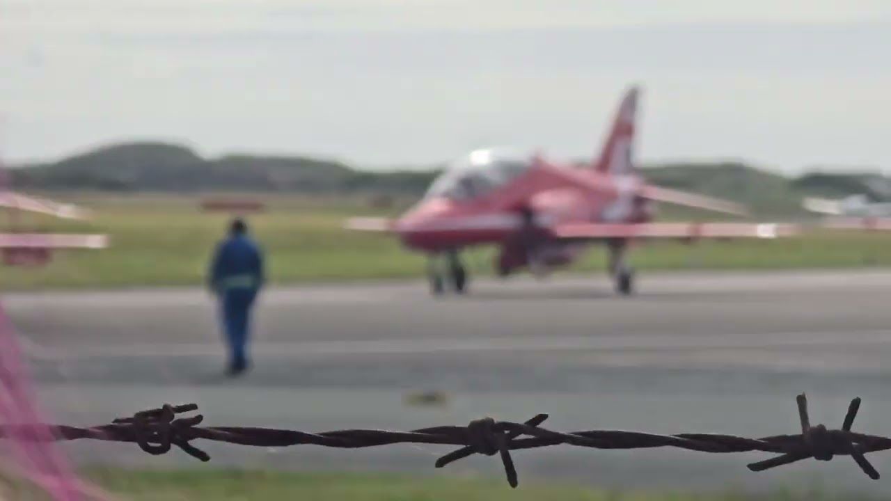 Red arrows landing  at Blackpool airport  8/7/25