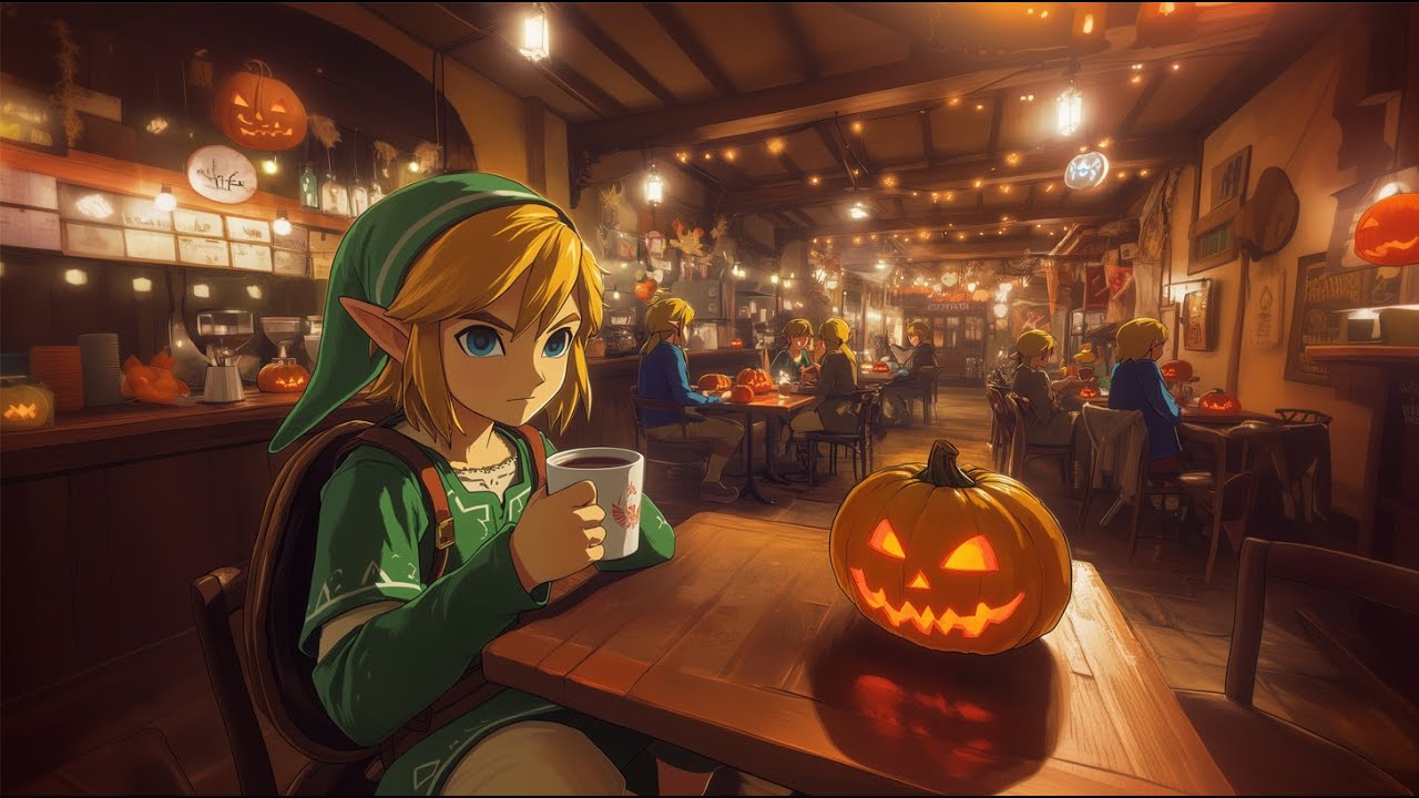 🎃 Enjoy A Halloween Coffee - Zelda Jazz Ambience For Cold Weather