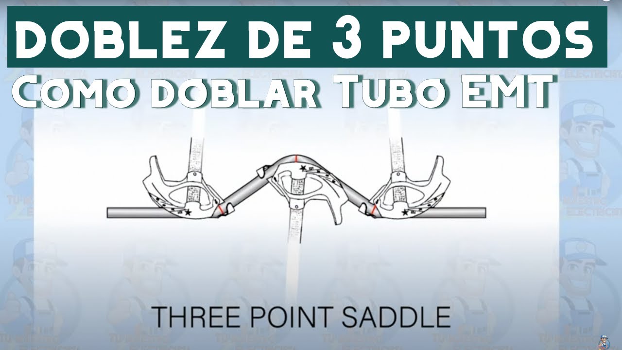 Como hacer un doblez de 3 puntos ( How to make a 3 point saddle emt bend). Video #127