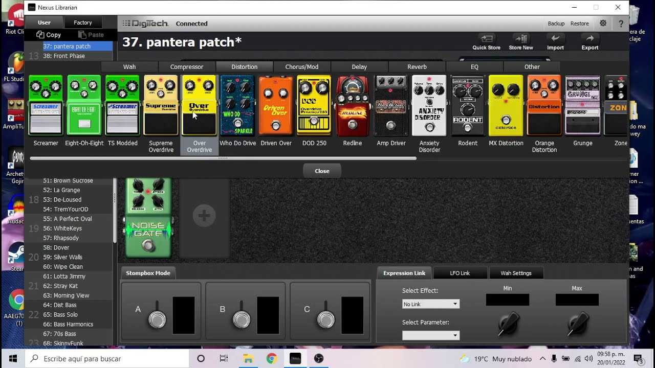 Digitech rp 360xp RG100 Dimebag Tone (For D or Db songs)