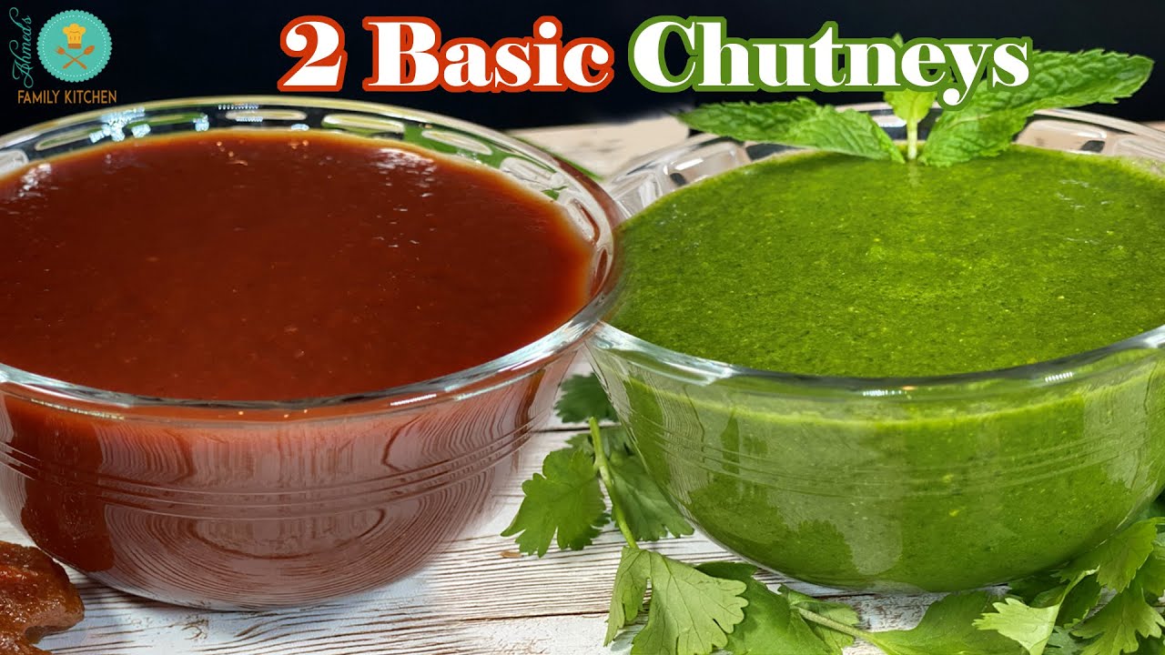 2 Basic Chutneys Recipes | Sweet tamarind imli chutney | Spicy green chutney | Chutney for chaat