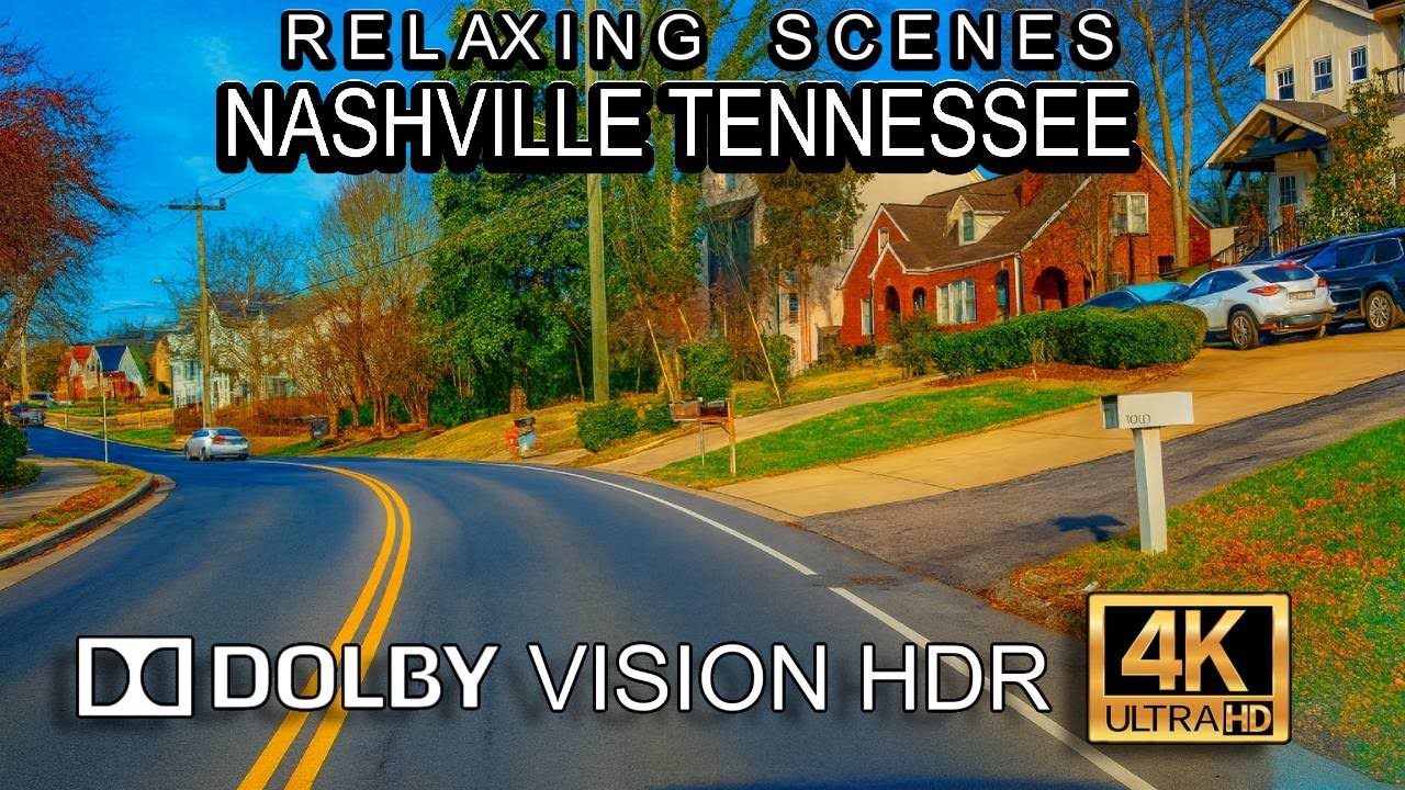 Relaxing Drive Through Nashville , Tennessee in 4K HDR