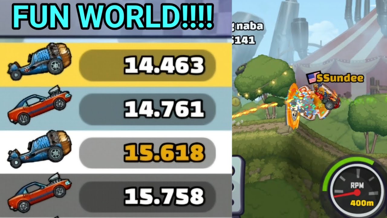 FUN WORLD MAP IN COMMUNITY SHOWCASE - Hill Climb Racing 2