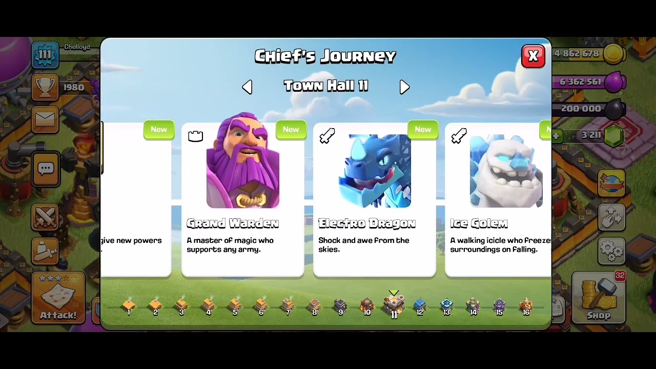 Upgrading from townhall 10 to 11😁