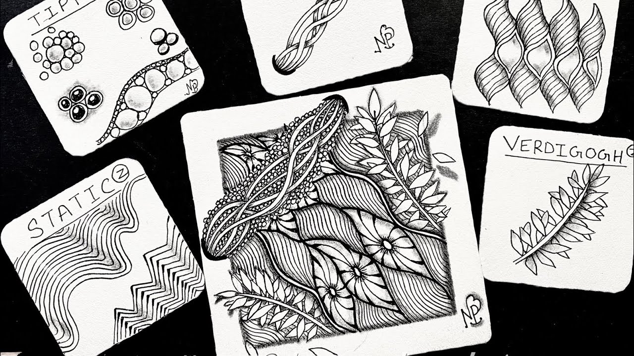 Let's Tangle Together #15 - Draw with Nidhi Prakash CZT - Zentangle