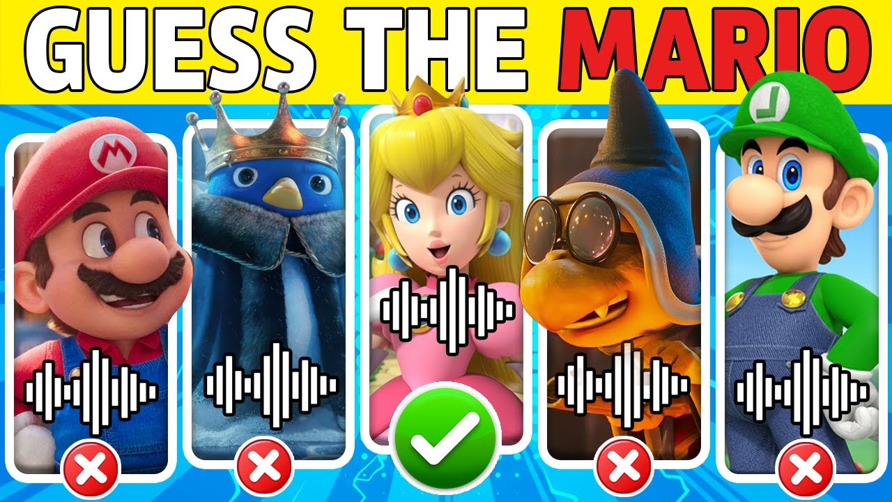 🍄 Guess Super Mario Bros Characters by Their Voice 🎮🎶🐢