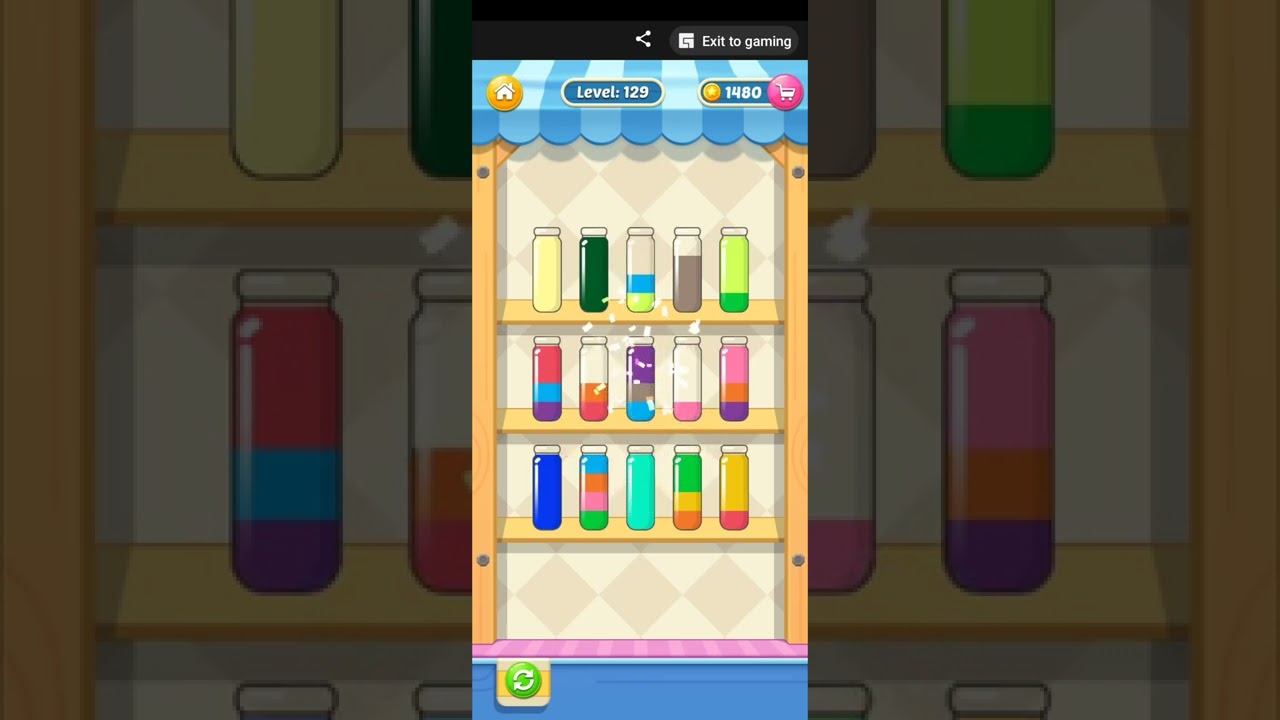 Water Sort Puzzle - Level 129 - SOLVED! - Facebook Game